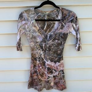 Code Vintage Deep-V Tee - Size Small